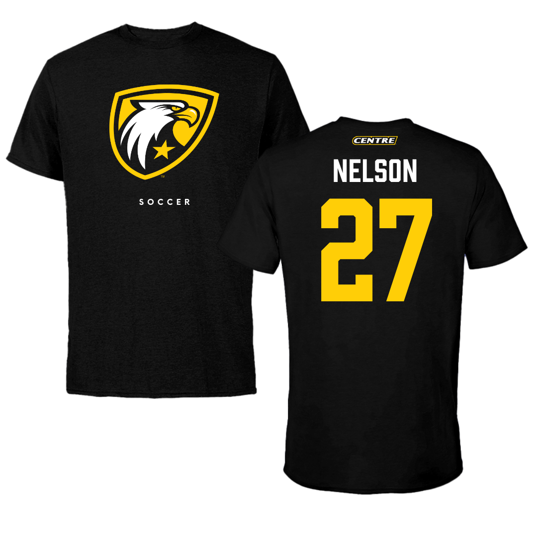 Centre College Soccer Black Tee - #27 Taylor Nelson