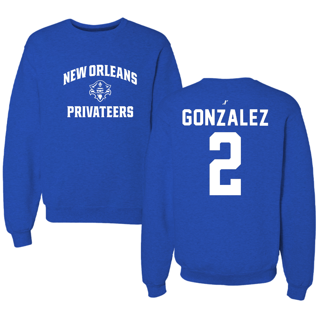 University of New Orleans Beach Volleyball Blue General Crewneck - #2 Stephanie Gonzalez
