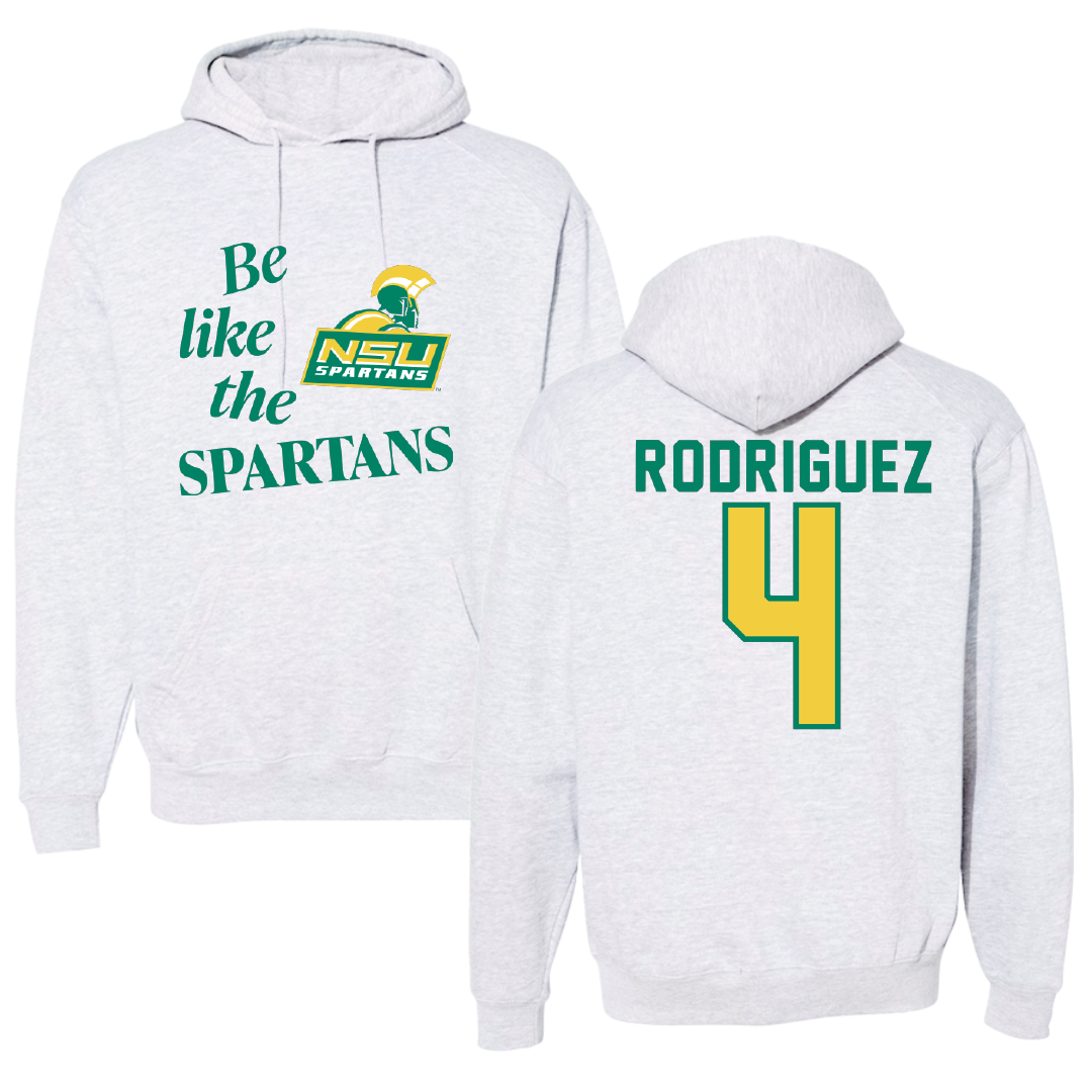 Norfolk State University Baseball Light Gray Be Like Us Hoodie - #4 Raphael Rodriguez
