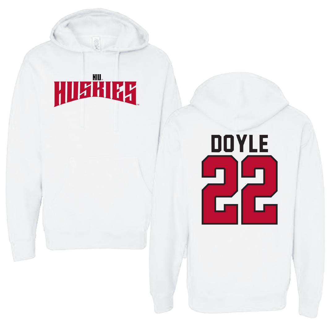 Northern Illinois University Basketball White Classic Hoodie - #22 Alecia Doyle