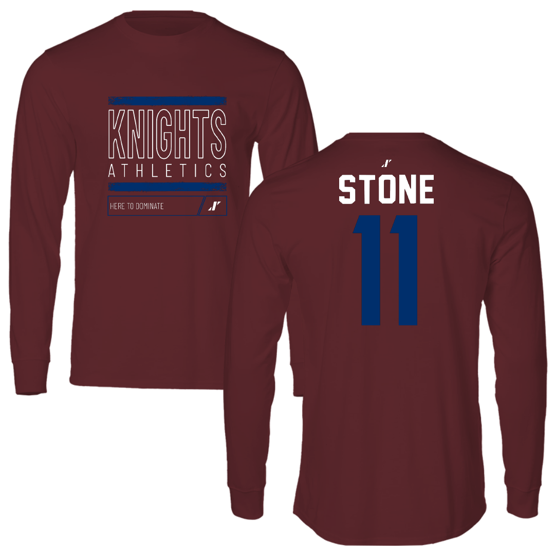 Fairleigh Dickinson University-Metropolitan Campus Softball Maroon Dominate Long Sleeve - #11 Ayden Stone