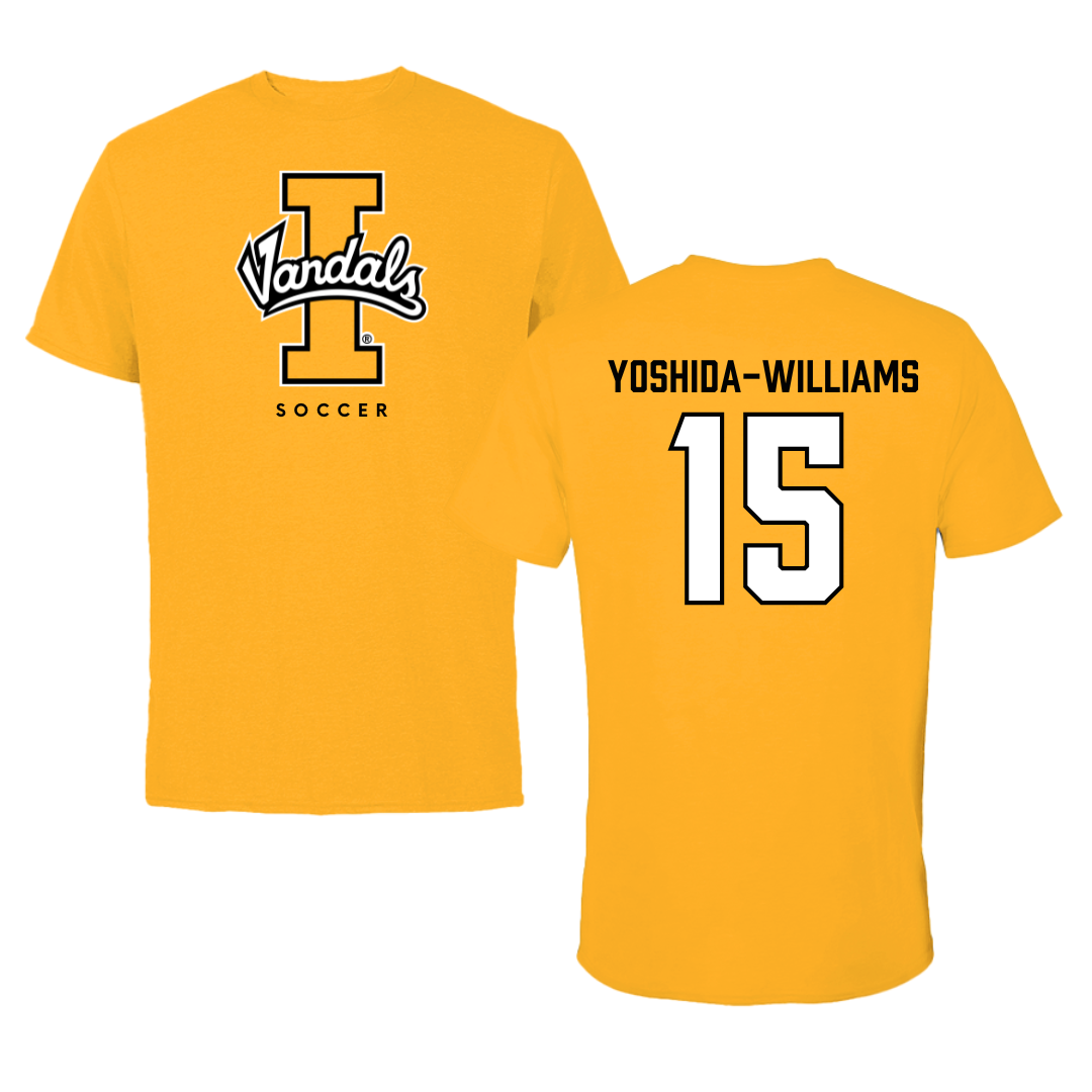 University of Idaho Soccer Gold Tee - #15 Karli Yoshida-Williams