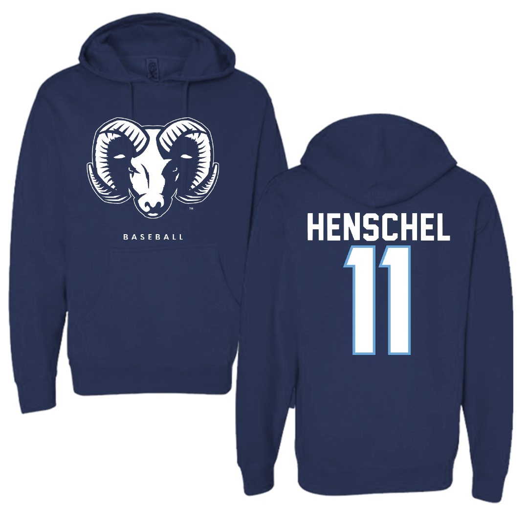 University of Rhode Island Baseball Navy Hoodie - #11 Ryan Henschel