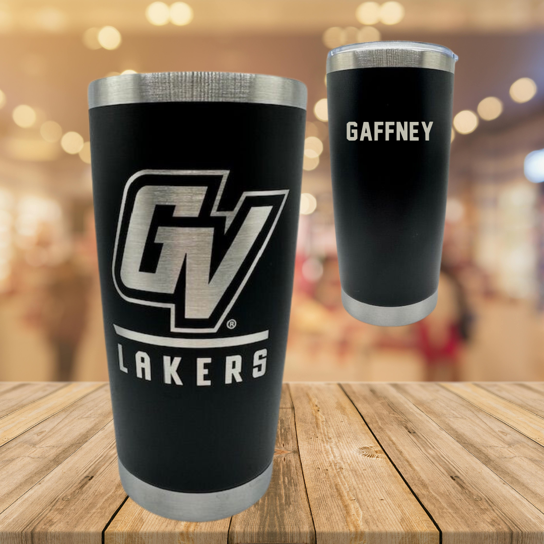Grand Valley State University Wrestling Black Stainless Steel Tumbler - Noelle Gaffney