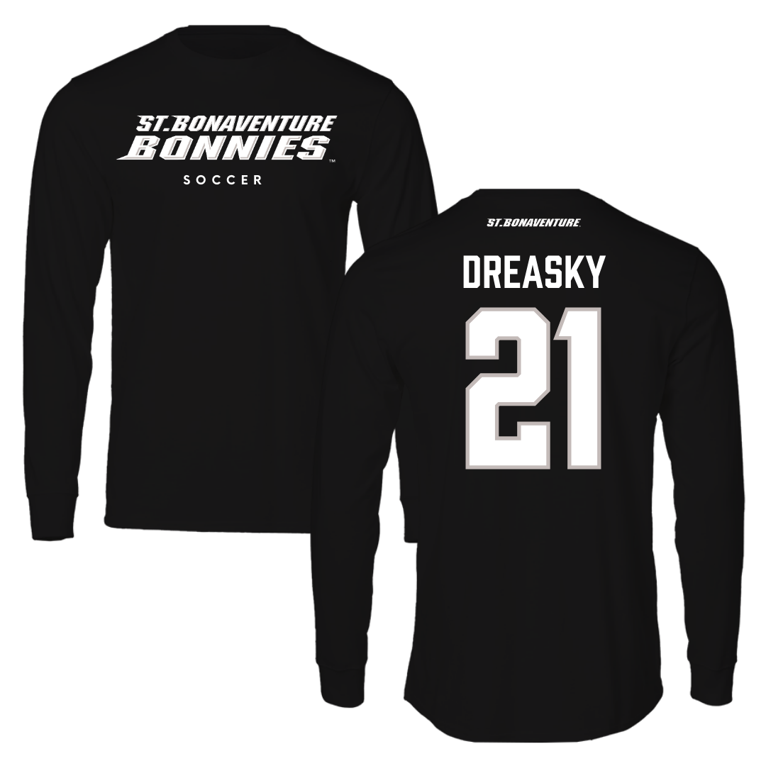 St. Bonaventure University Soccer Black Performance Long Sleeve - #21 Avery Dreasky