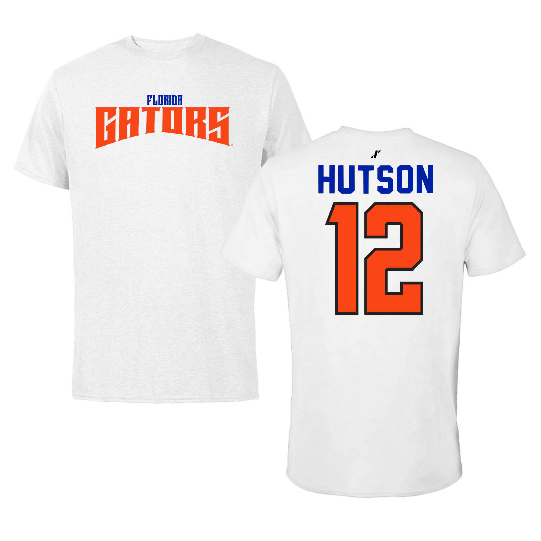 University of Florida Volleyball White Classic Tee - #12 Kira Hutson