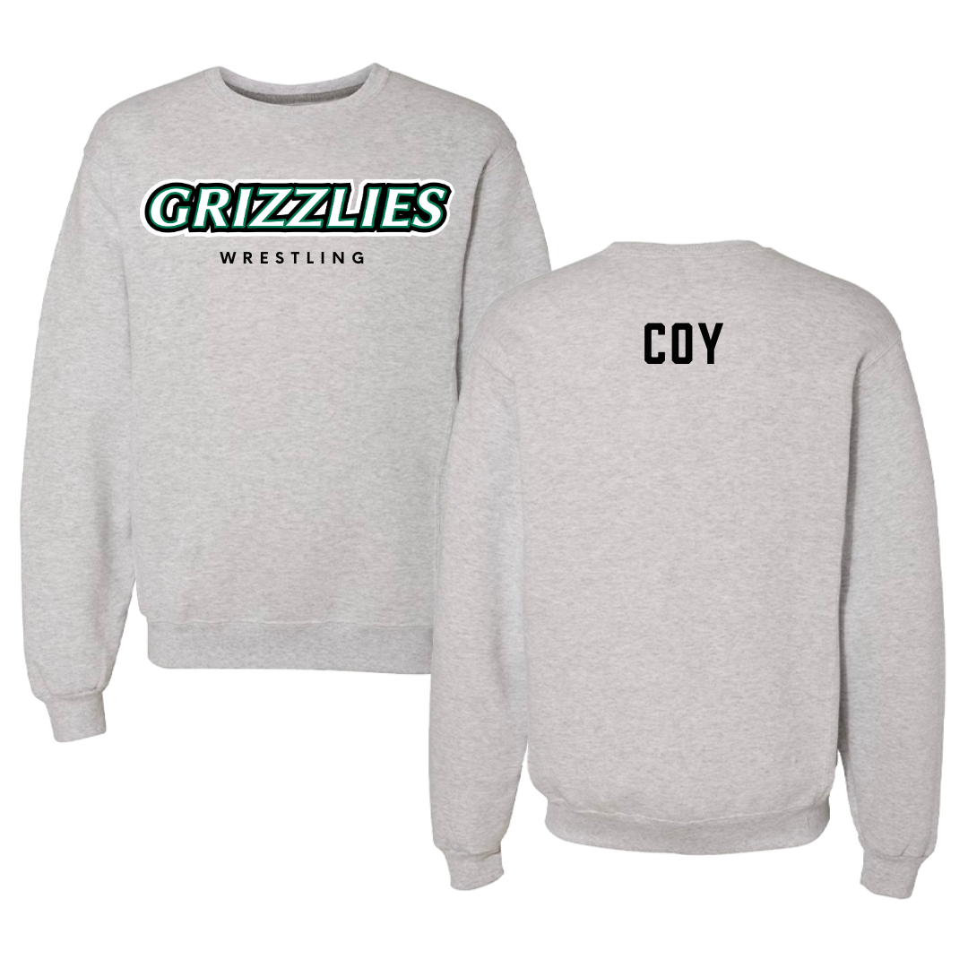 Adams State University Wrestling Gray Grizzlies Crewneck - Greg Coy