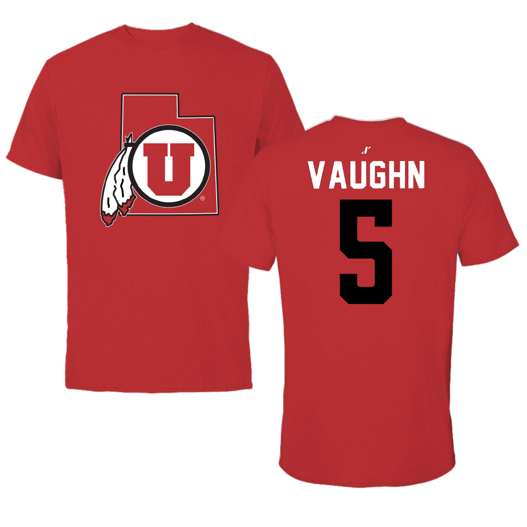 University of Utah Football Red State Tee - #5 Zemaiah Vaughn