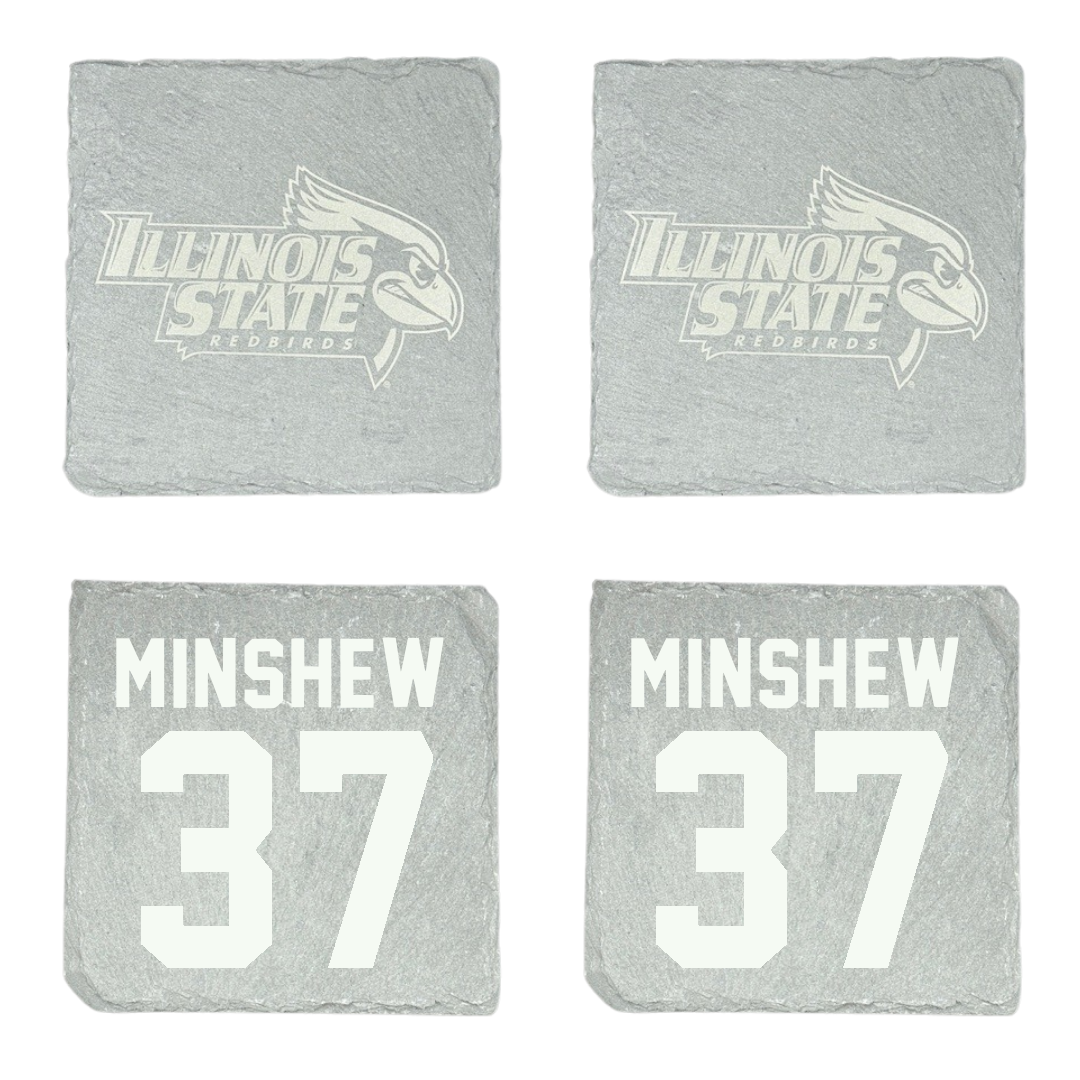 Illinois State University Baseball Stone Coaster (4 Pack)  - #37 Lawson Minshew