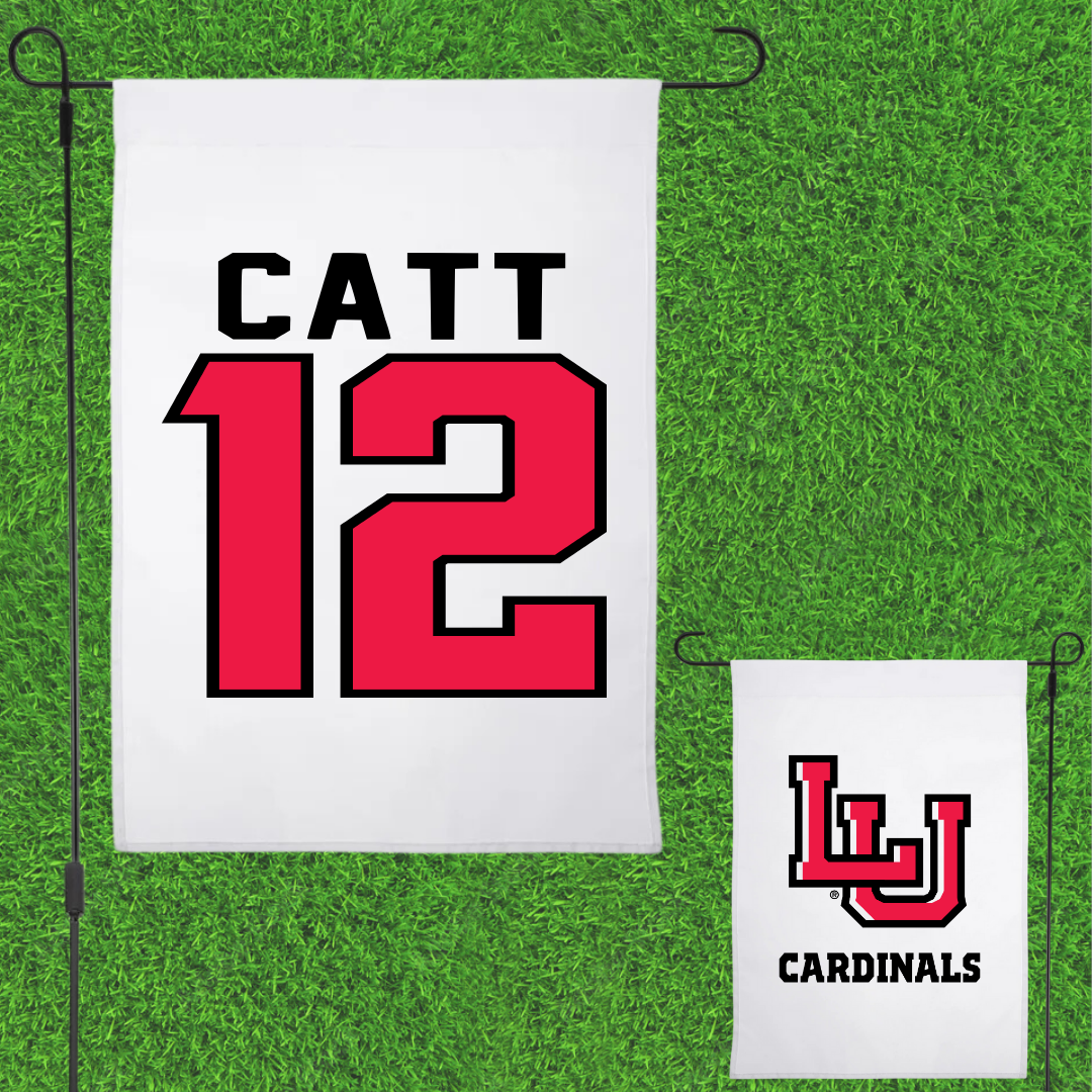 Lamar University Basketball White Garden Flag - #12 Valentin Catt