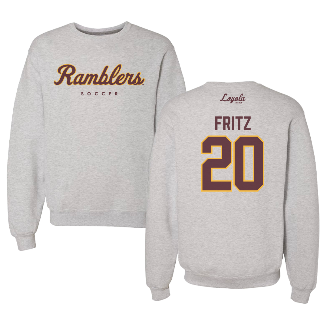 Loyola University-Chicago Soccer Gray Crewneck - #20 Isabella Fritz