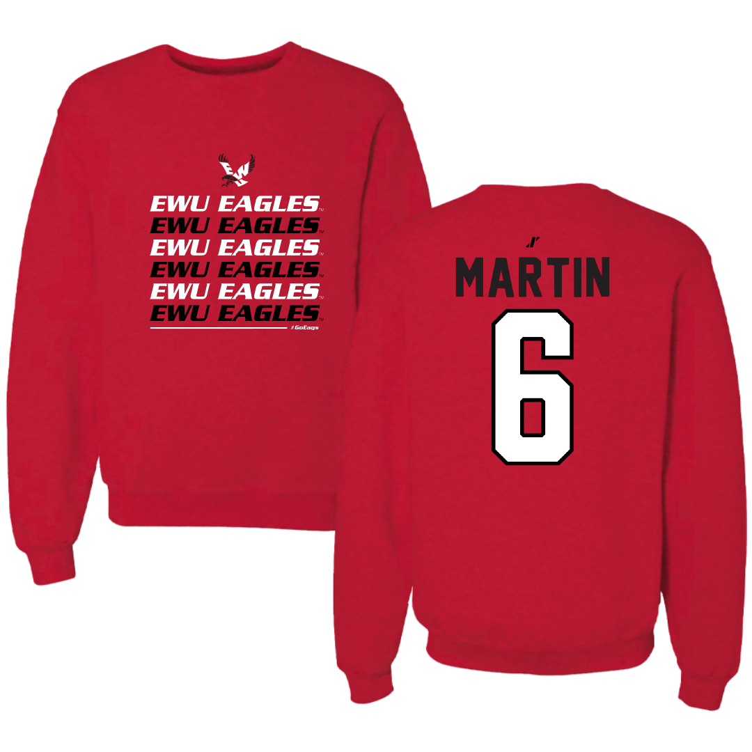 Eastern Washington University Soccer Red General Crewneck - #6 Gillian Martin