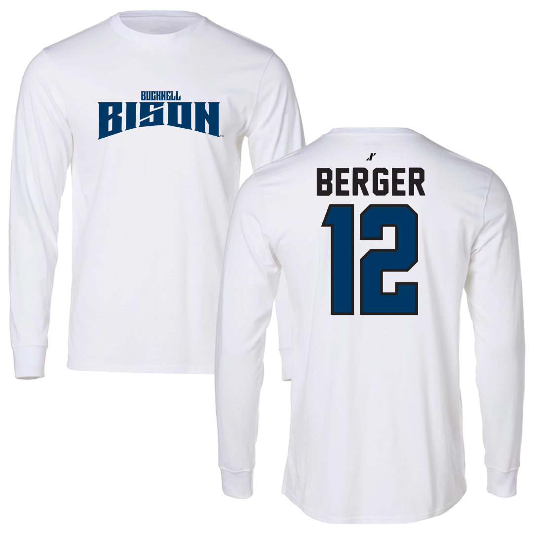 Bucknell University Basketball White Classic Long Sleeve - #12 Quin Berger