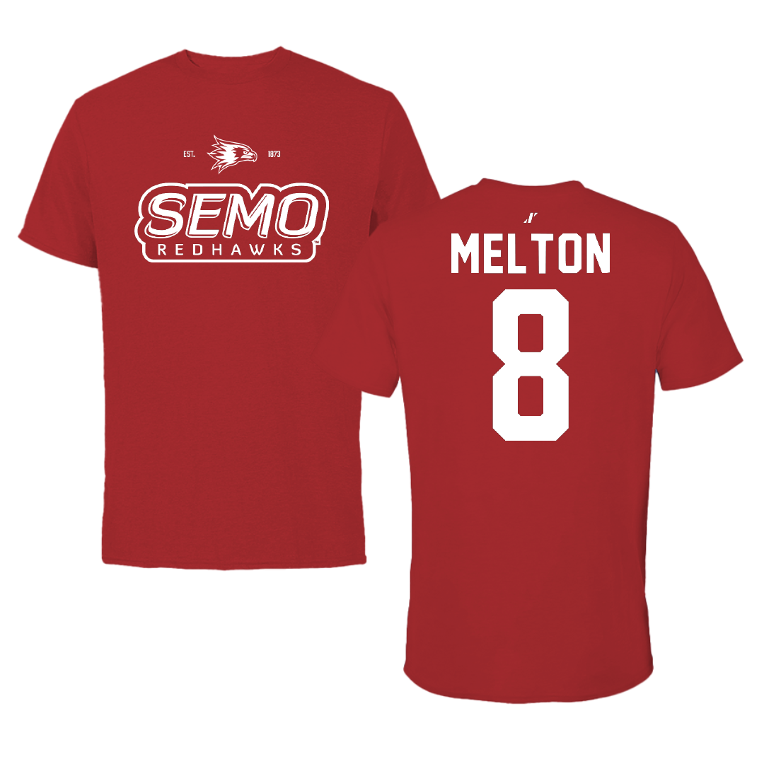 Southeast Missouri State University Softball Canvas Red General Tee - #8 Sydney Melton