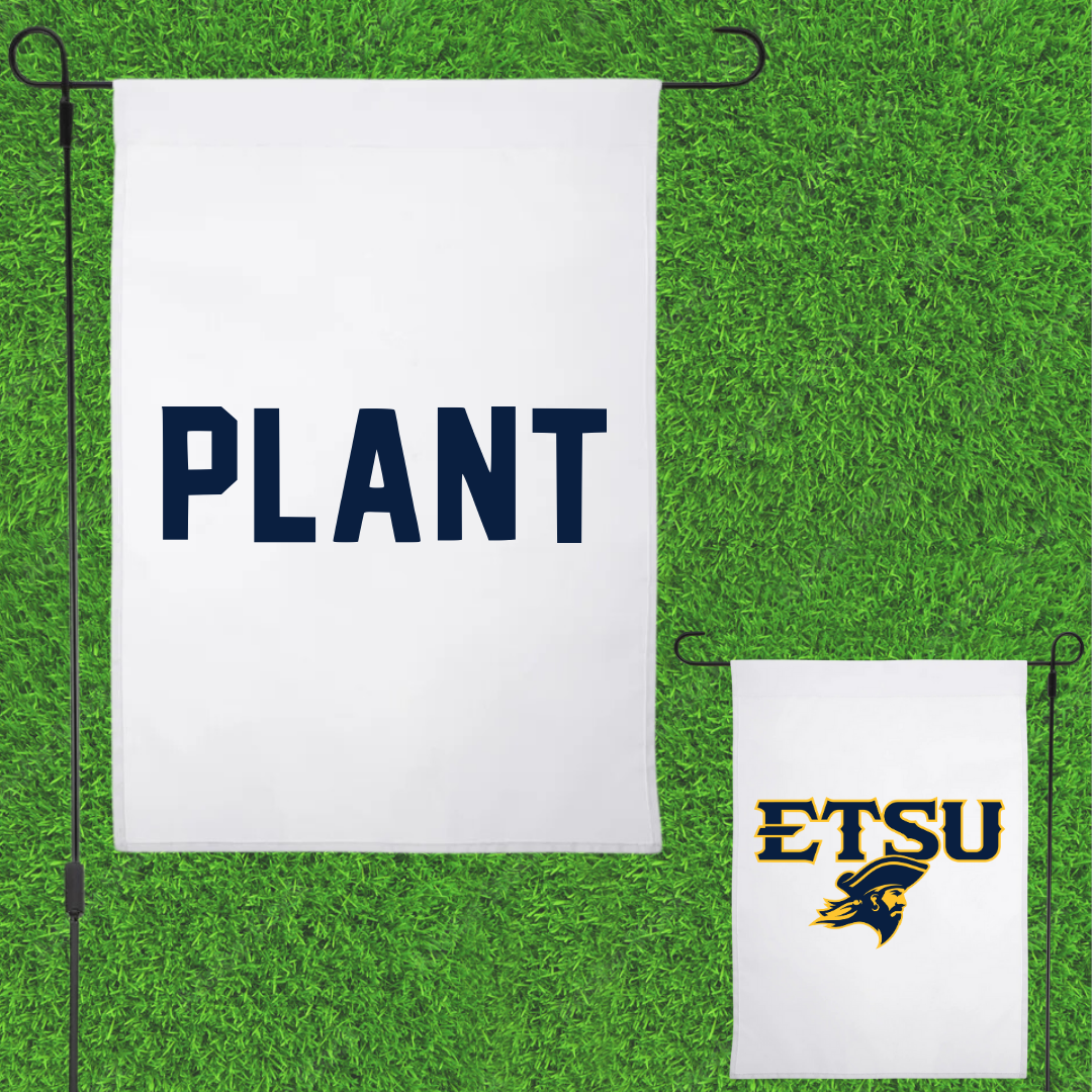 East Tennessee State University Triathlon White Garden Flag - Sarah Plant