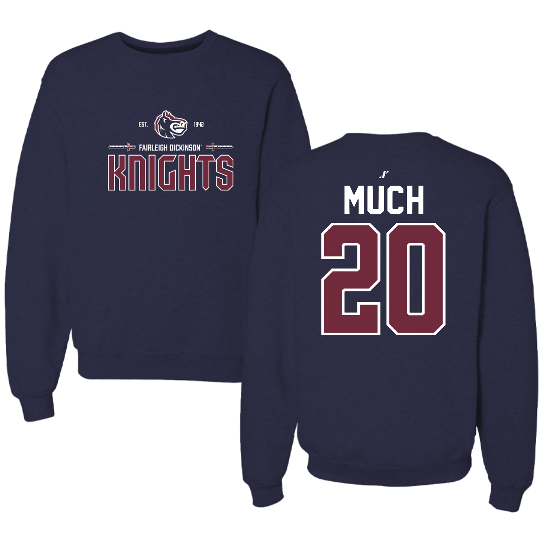 Fairleigh Dickinson University-Metropolitan Campus Volleyball Navy General Crewneck - #20 Jessica Much