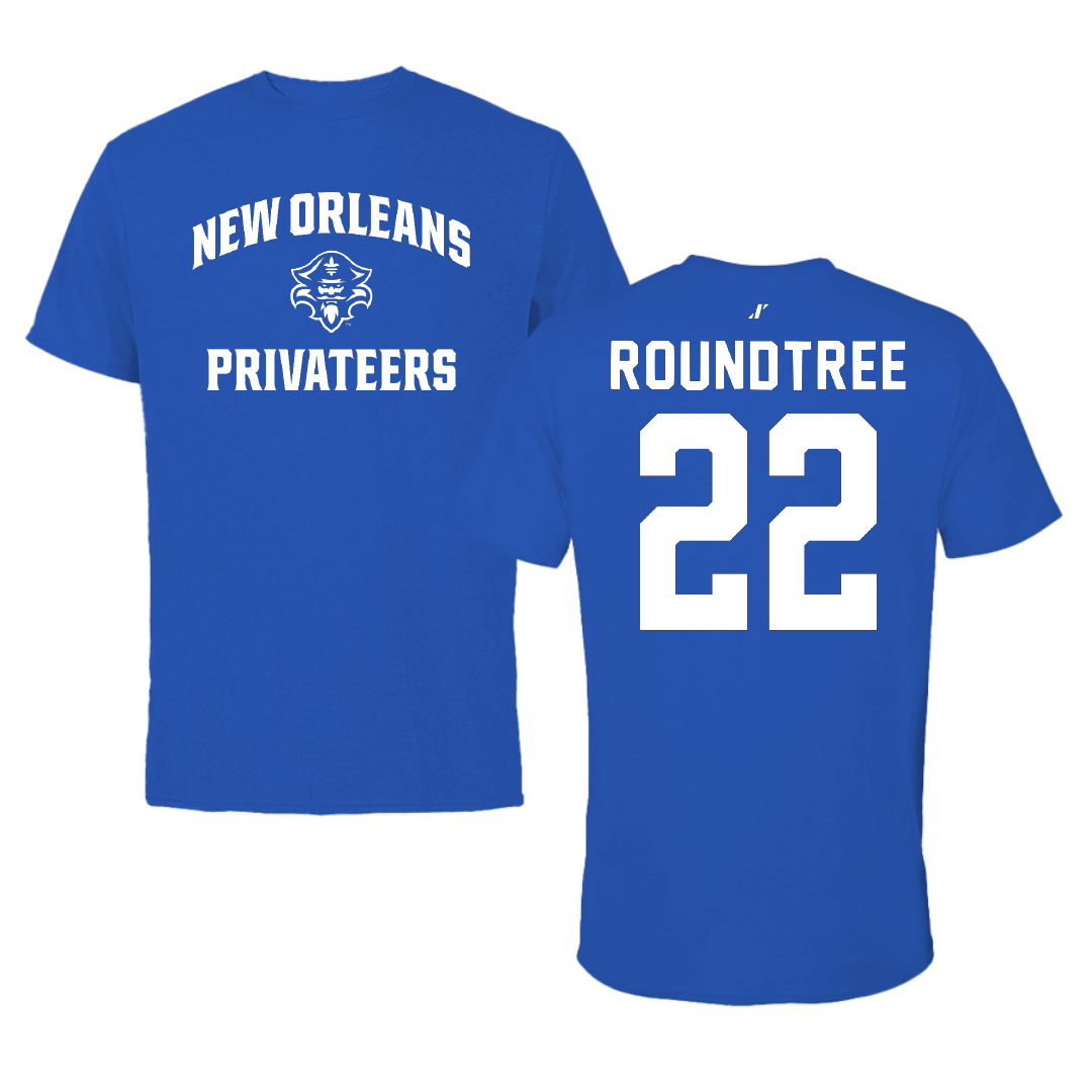 University of New Orleans Volleyball Blue General Performance Tee - #22 Courtney Roundtree