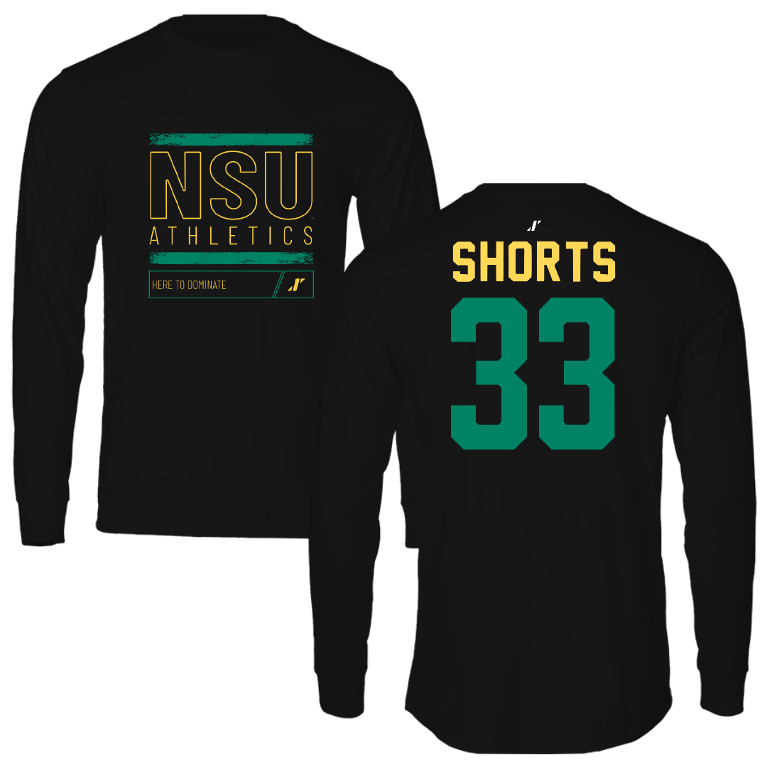 Norfolk State University Softball Black Dominate Long Sleeve - #33 Emory Shorts