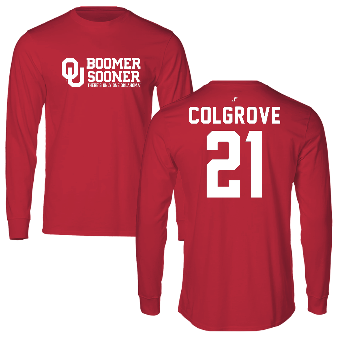University of Oklahoma Football Crimson General Long Sleeve - #21 Braylon Colgrove