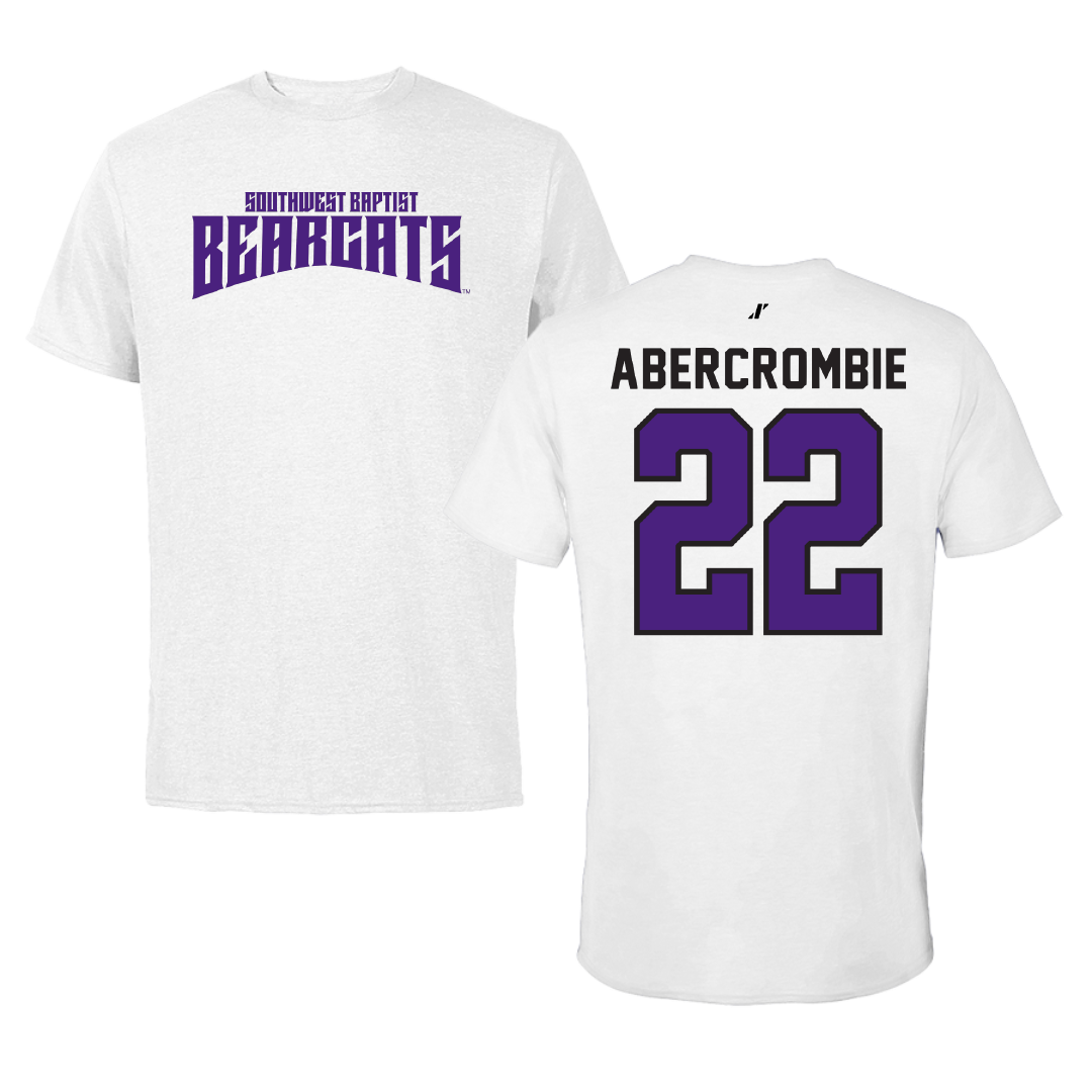 Southwest Baptist University Football White Classic Performance Tee - #22 Jordan Abercrombie