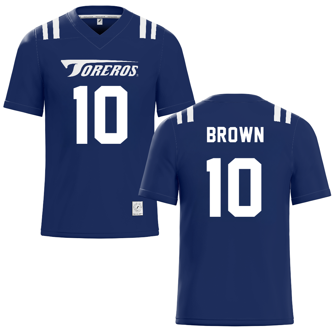 University of San Diego Navy Football Jersey - #10 Nathan Brown