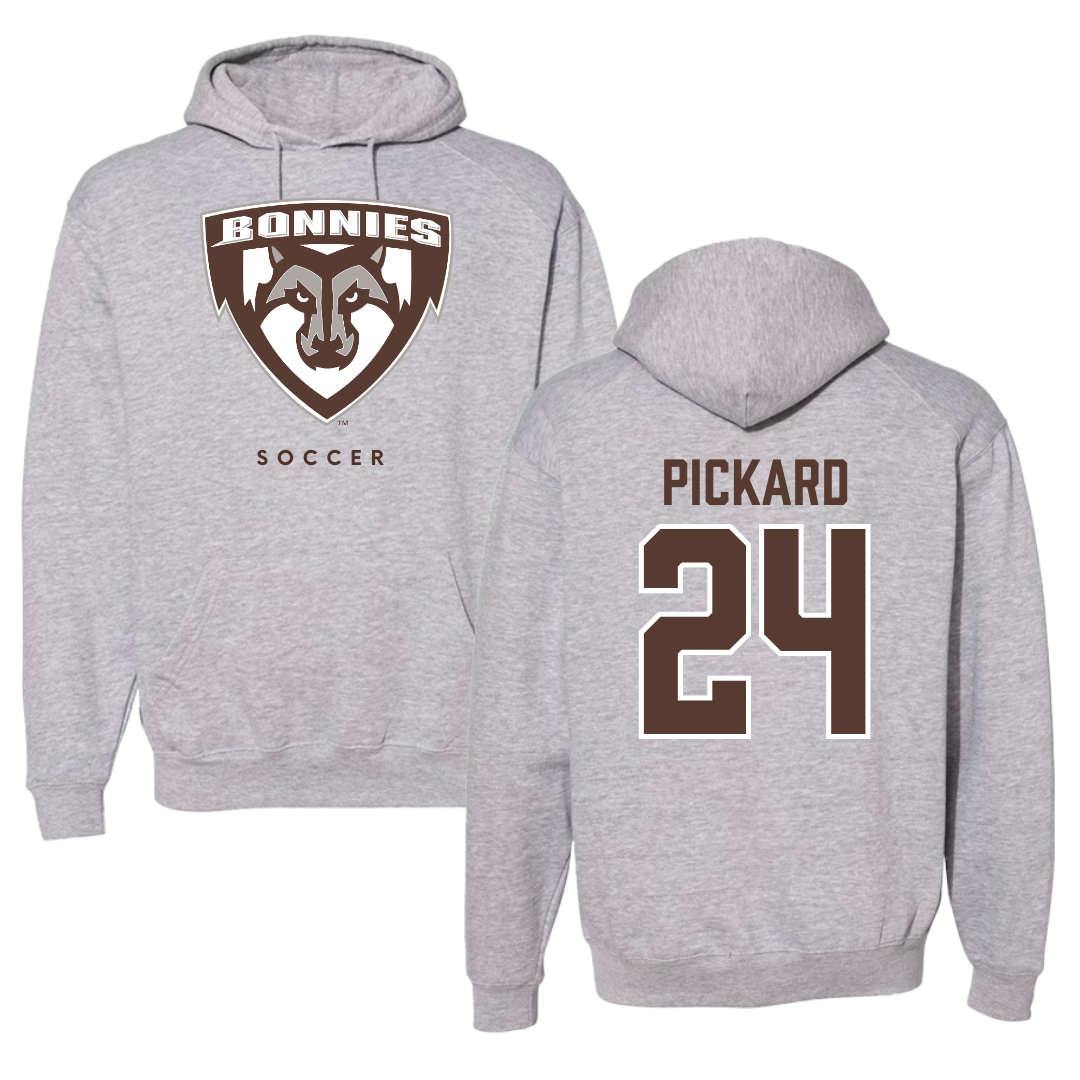 St. Bonaventure University Soccer Gray Hoodie - #24 Kristin Pickard