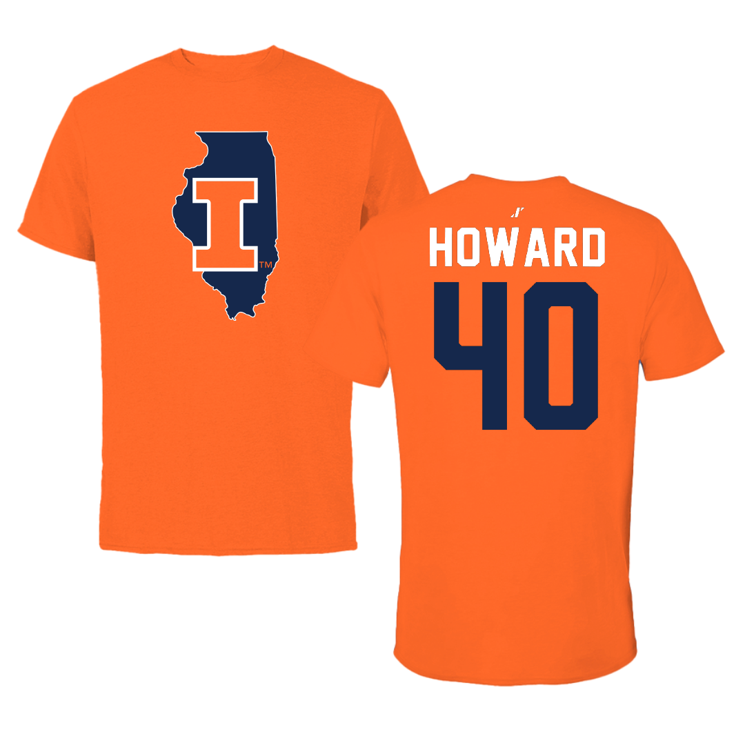University of Illinois Softball Orange State Performance Tee - #40 Zoie Howard