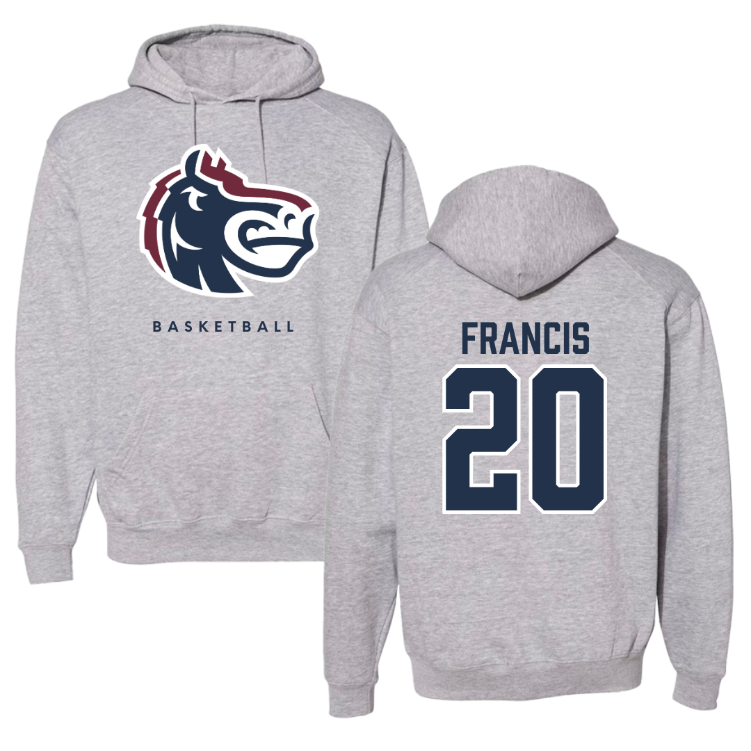 Fairleigh Dickinson University-Metropolitan Campus Basketball Gray Hoodie - #20 Davin Francis