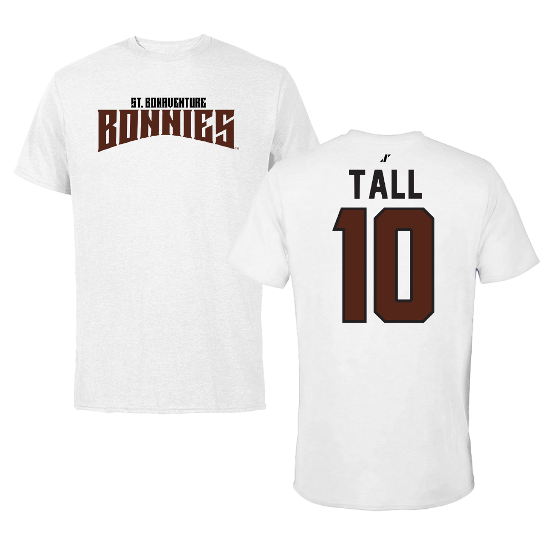 St. Bonaventure University Soccer White Classic Tee - #10 Mo Tall