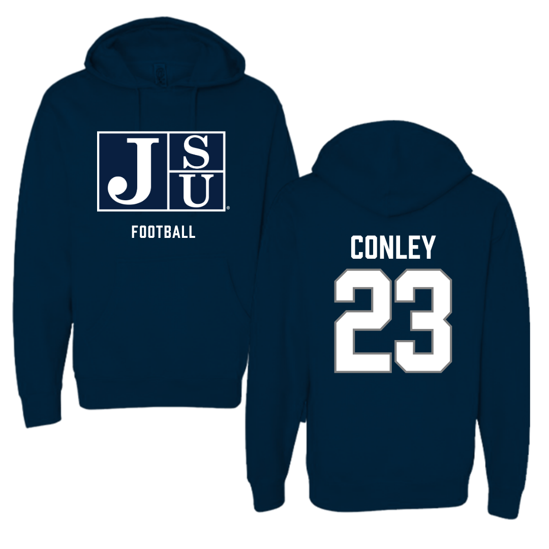 Jackson State University Football Navy Hoodie - #23 Kierrie Conley