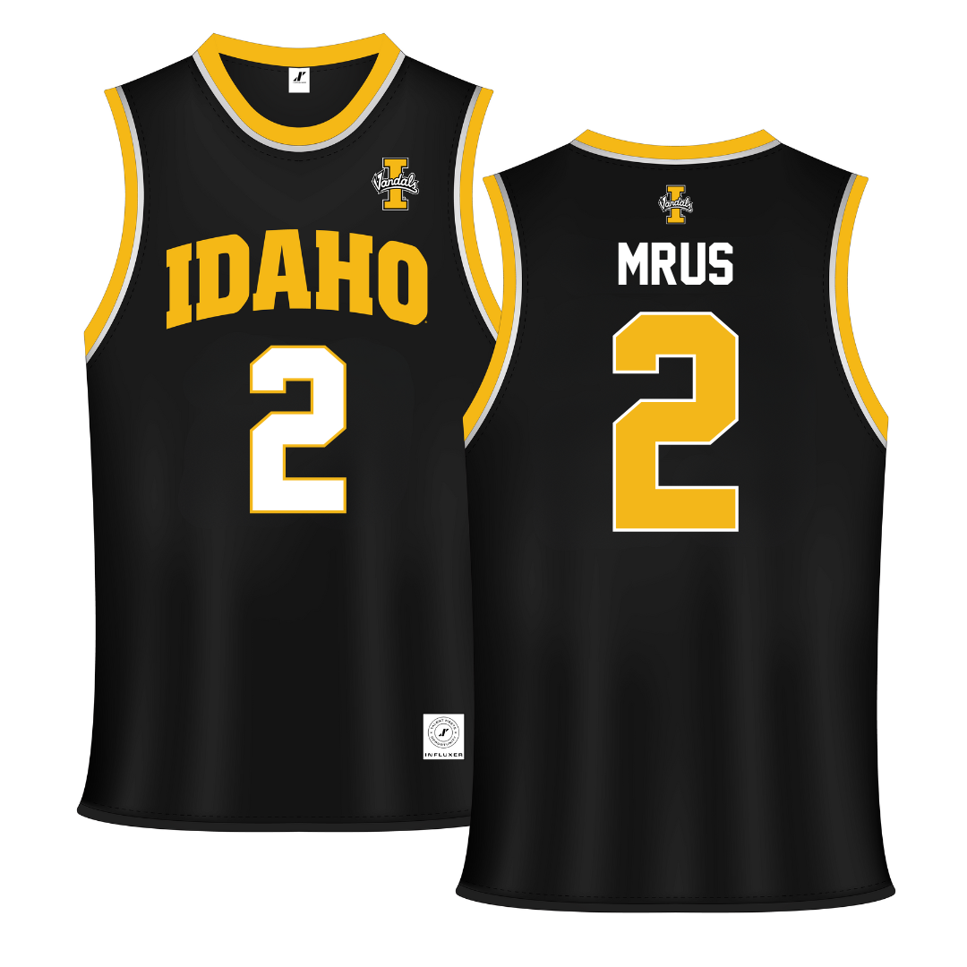 University of Idaho Black Basketball Jersey - #2 Tyler Mrus