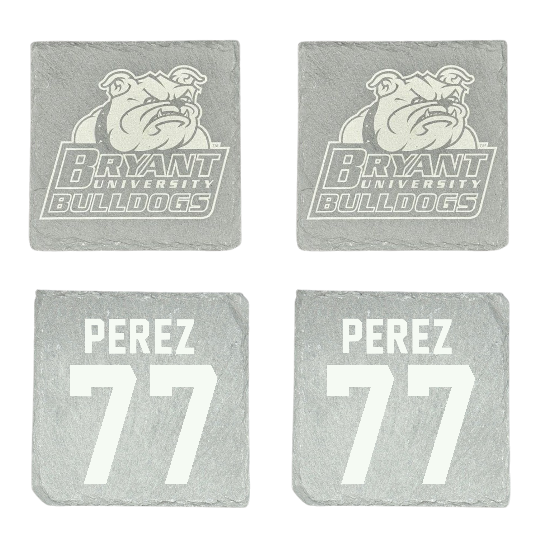 Bryant University Football Stone Coaster (4 Pack)  - #77 Anthony Perez