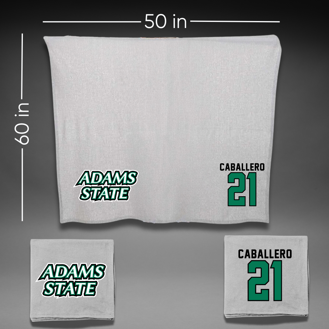 Adams State University Soccer Gray Blanket - #21 Karlee Caballero