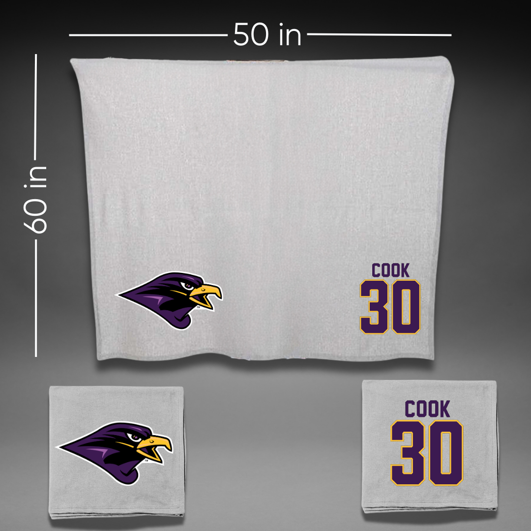 University of Montevallo Basketball Gray Blanket - #30 Savannah Cook