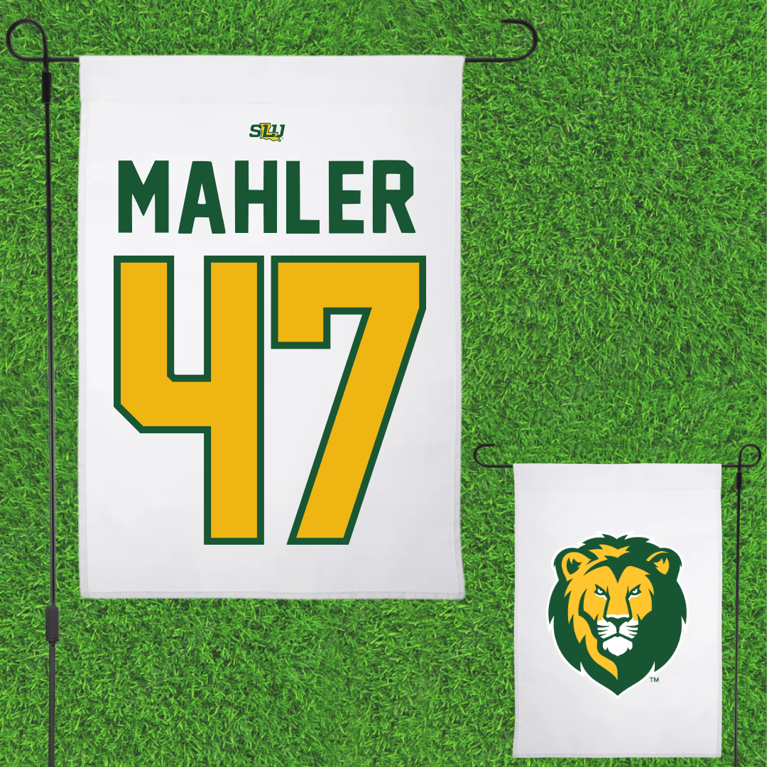 Southeastern Louisiana University Football White Garden Flag - #47 Alec Mahler
