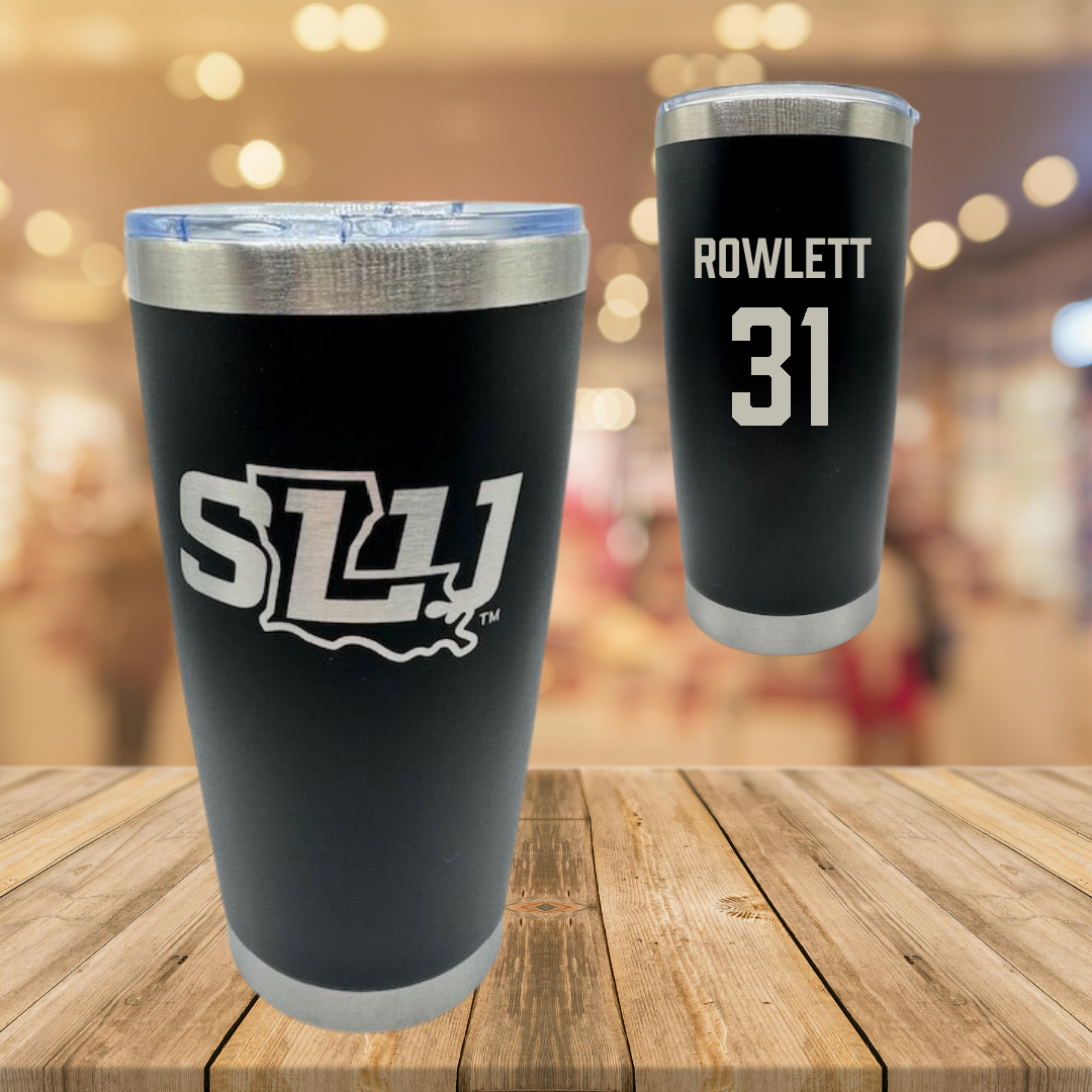 Southeastern Louisiana University Baseball Black Stainless Steel Tumbler - #31 Grady Rowlett