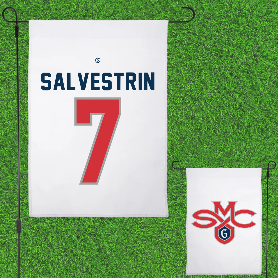 Saint Mary's College of California Soccer White Garden Flag - #7 Tessa Salvestrin