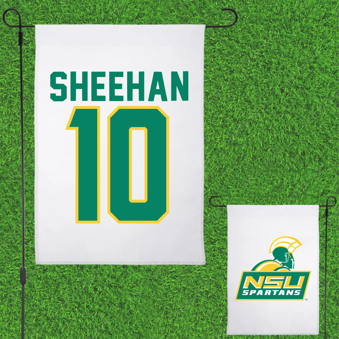 Norfolk State University Softball White Garden Flag - #10 Lauren Sheehan