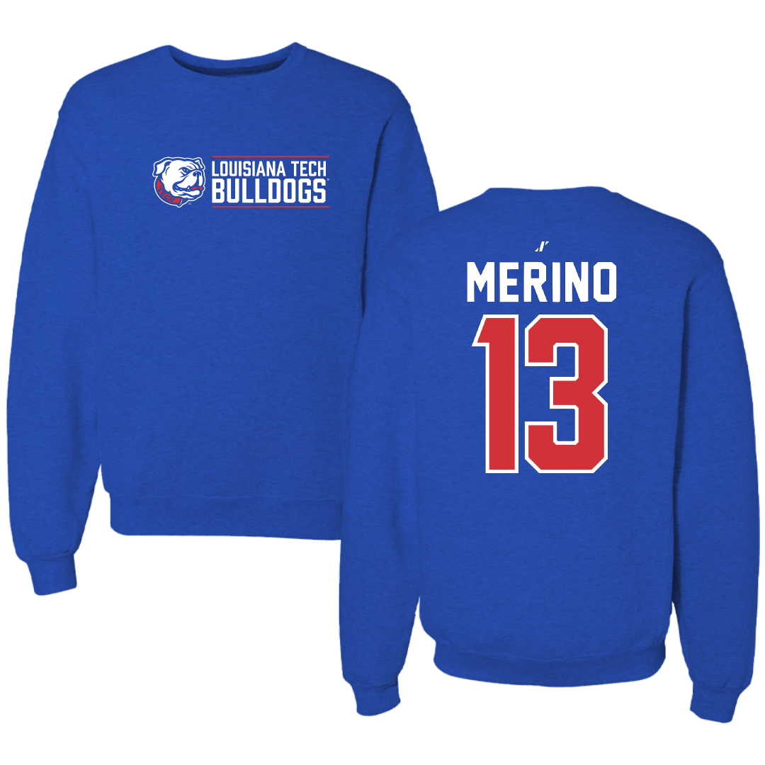Louisiana Tech University Soccer Blue General Crewneck - #13 Dakota Merino