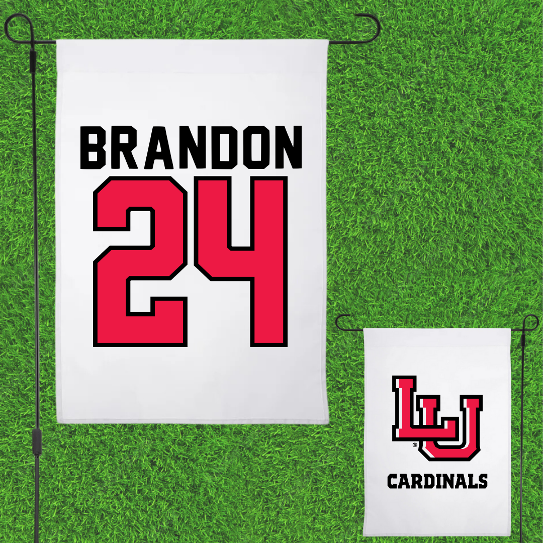 Lamar University Softball White Garden Flag - #24 Trinity Brandon