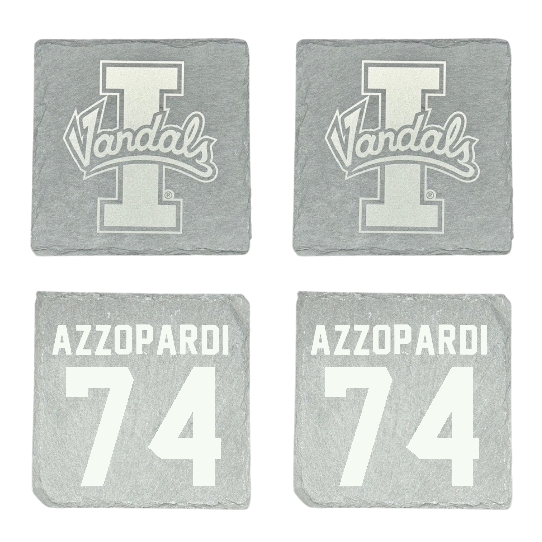 University of Idaho Football Stone Coaster (4 Pack)  - #74 Nate Azzopardi