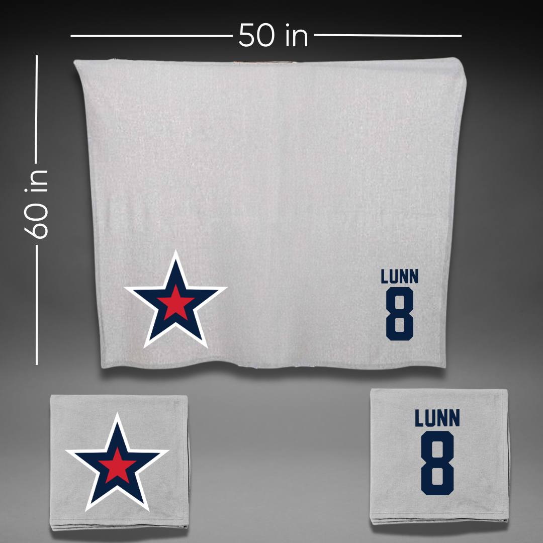 Robert Morris University Ice Hockey Gray Blanket - #8 Gabriel Lunn