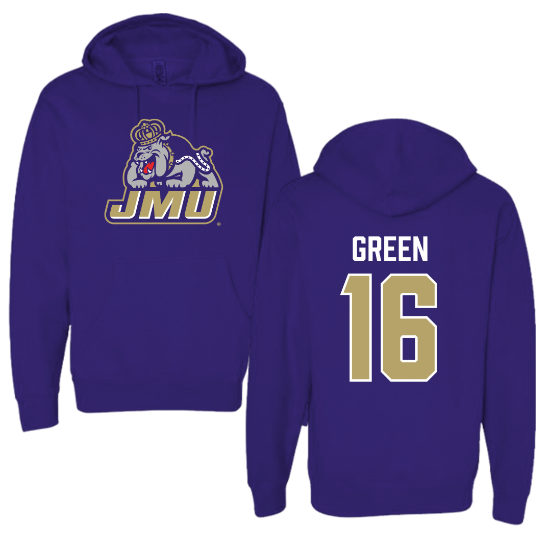 James Madison University Football Purple Hoodie - #16 Desmond Green