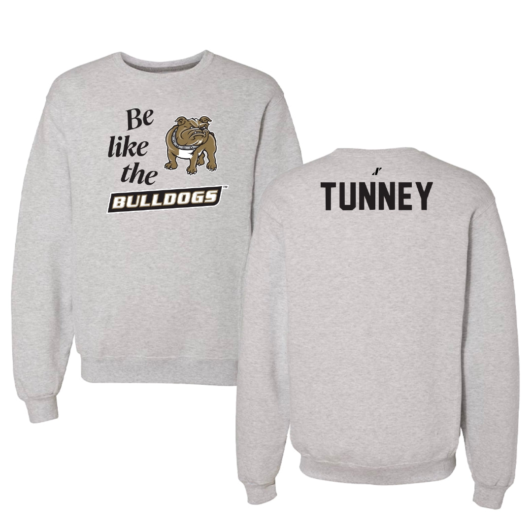 Bryant University TF and XC Light Gray Be Like Us Crewneck - Kat Tunney