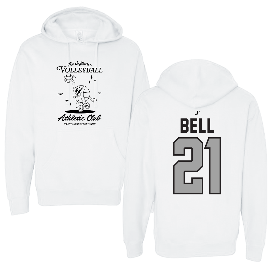 Volleyball White Influxer Athletic Club Hoodie - #21 Brad Bell