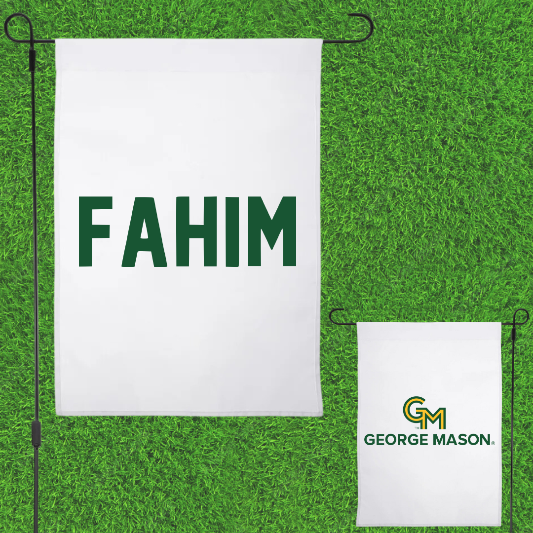 George Mason University Tennis White Garden Flag - Zavan Fahim
