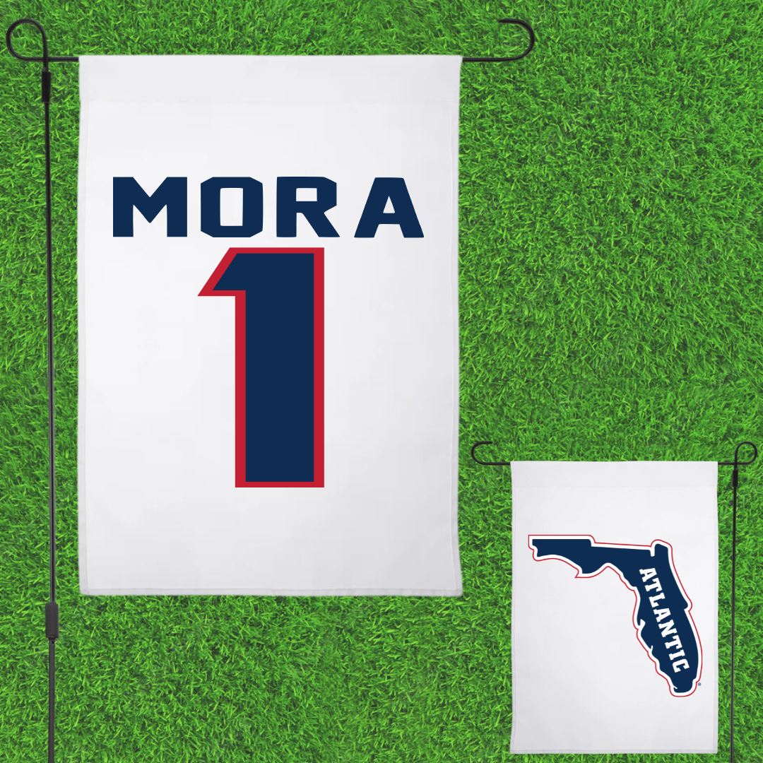 Florida Atlantic University Softball White Garden Flag - #1 Jesiana Mora