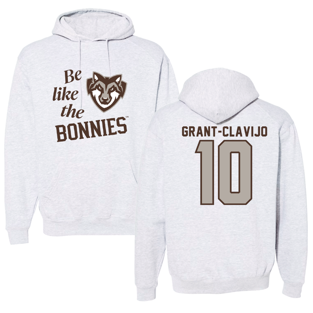 St. Bonaventure University Soccer Light Gray Be Like Us Hoodie - #10 Allie Grant-Clavijo