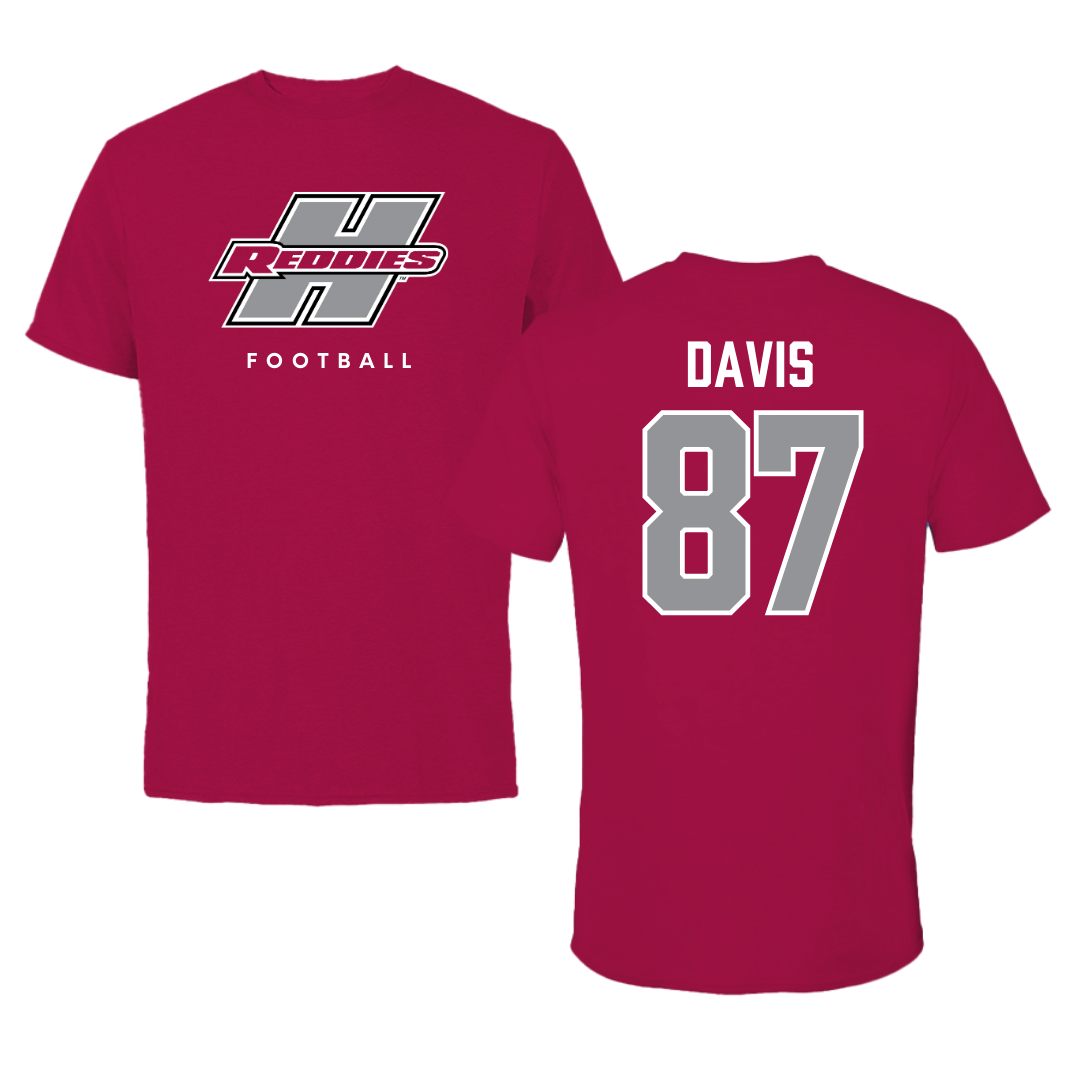 Henderson State University Football Cardinal Performance Tee - #87 Cayden Davis
