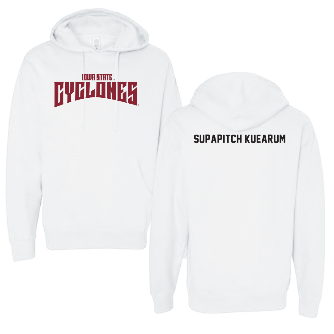 Iowa State University Tennis White Classic Hoodie - Anna Supapitch Kuearum